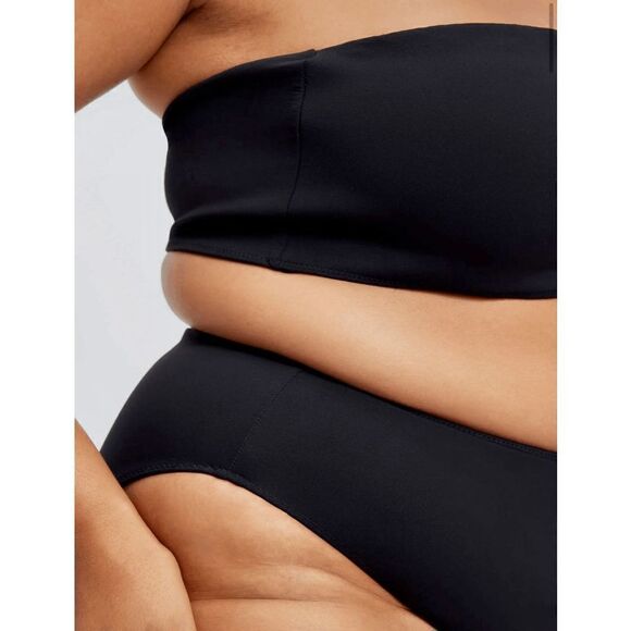 Good American Women’s Sculpt Band Bikini Top Black - Picture 7 of 10